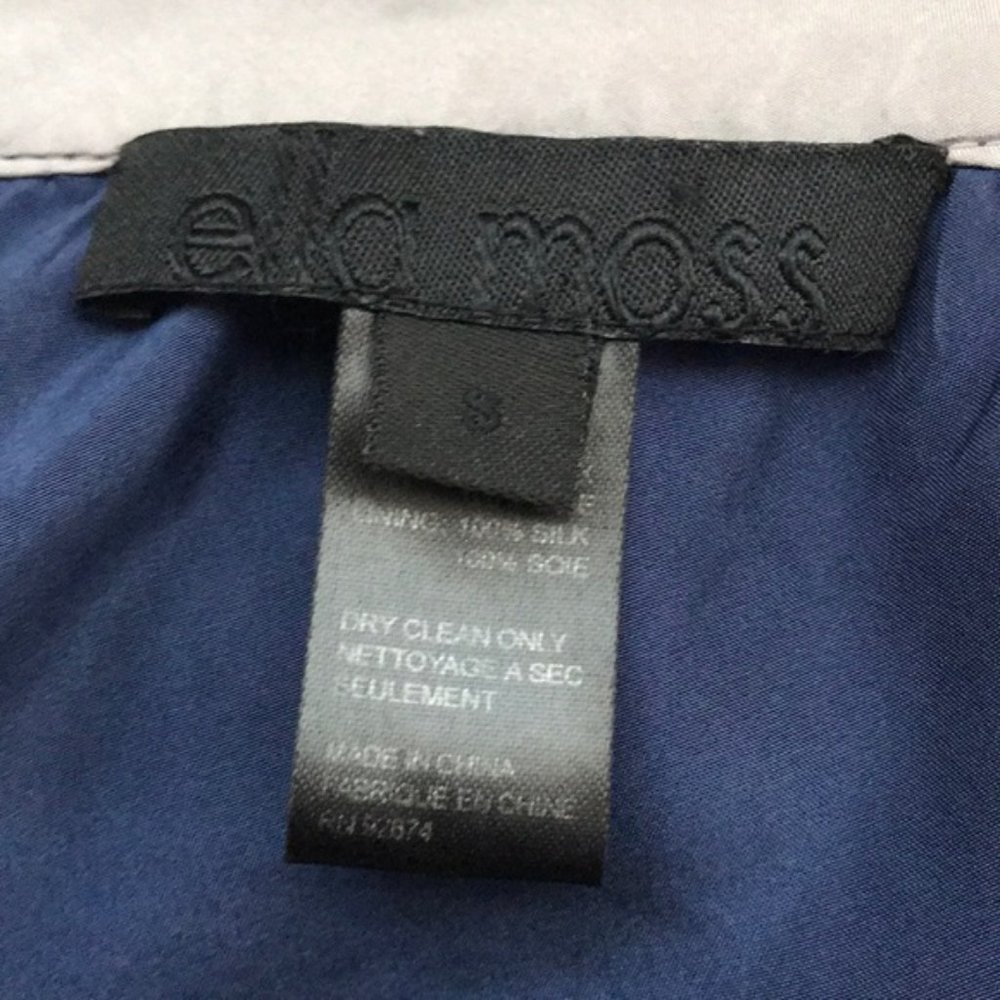 Ella Moss one shoulder navy blue silk bubble hem dress - Picture 8 of 9